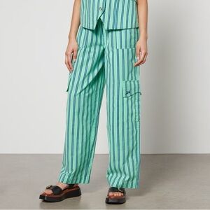 Damson Madder Sydney Coastal Striped Cargo Trousers